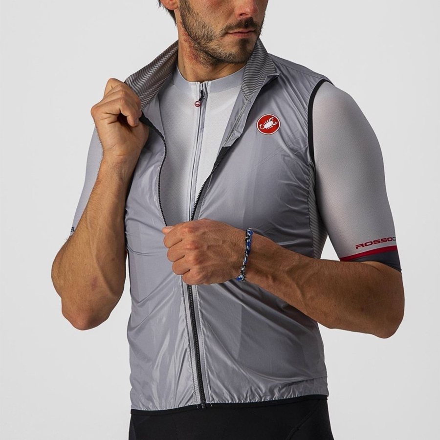 Silver Grey Men Castelli ARIA Vest | 941DIKFMT