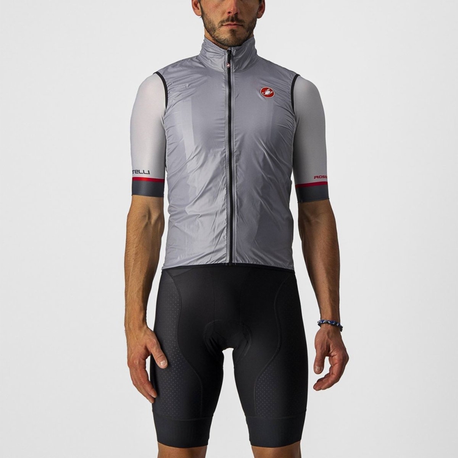 Silver Grey Men Castelli ARIA Vest | 941DIKFMT