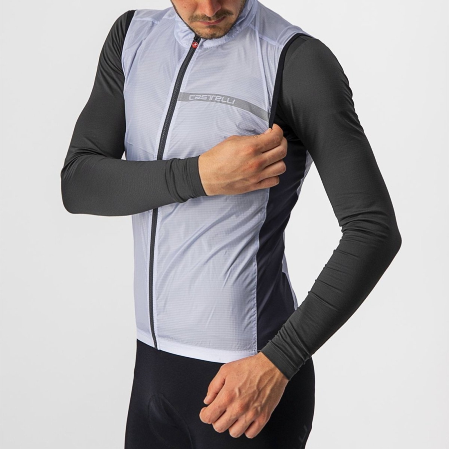 Silver Grey / Dark Grey Men Castelli SQUADRA STRETCH Vest | 472JHXUOK