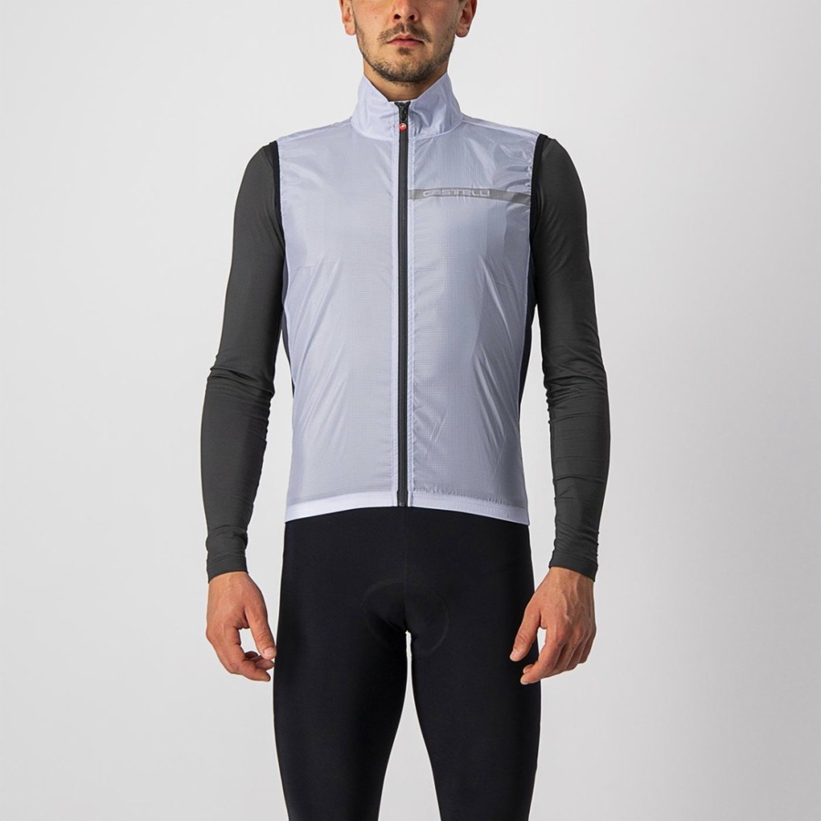 Silver Grey / Dark Grey Men Castelli SQUADRA STRETCH Vest | 472JHXUOK