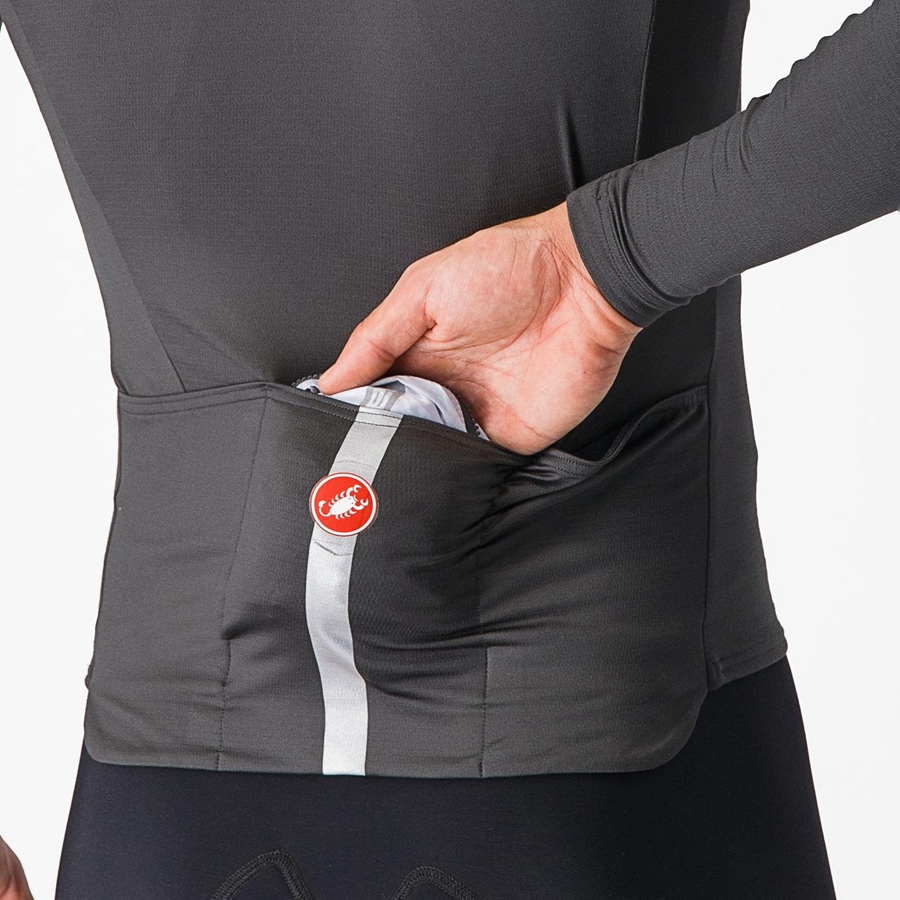 Silver Grey / Dark Grey Men Castelli SQUADRA STRETCH Protection | 306WZHYMR