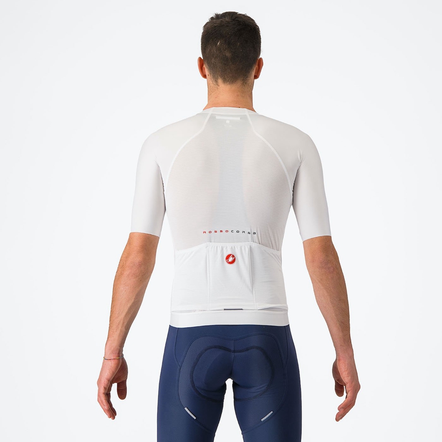 White Men Castelli AERO RACE 7.0 Jersey | 725JEGDHX