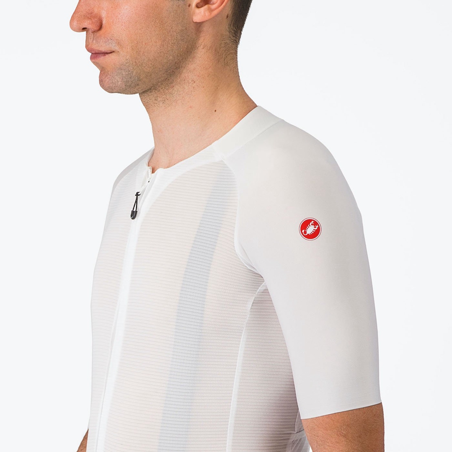 White Men Castelli AERO RACE 7.0 Jersey | 725JEGDHX