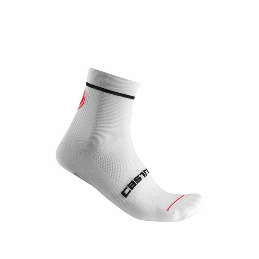 White Men Castelli ENTRATA 9 Socks | 743XIVOTA