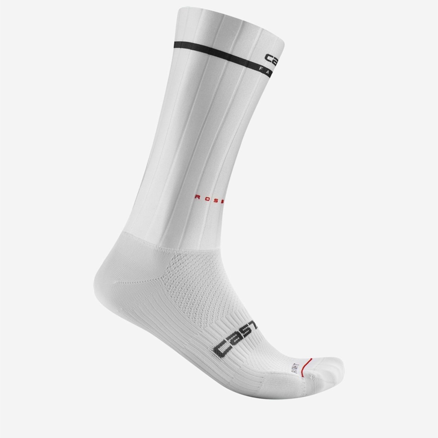 White Men Castelli FAST FEET 2 Socks | 698PSDGMV