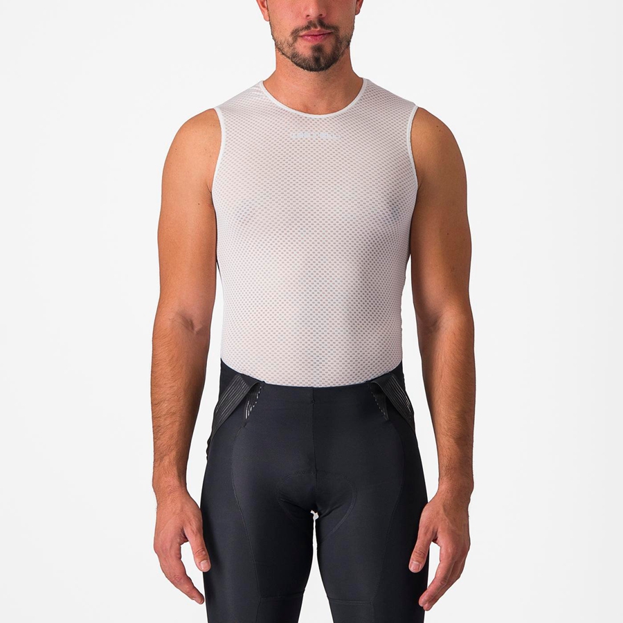 White Men Castelli PRO MESH 2.0 SLEEVELESS Base Layer | 769AEXLCH