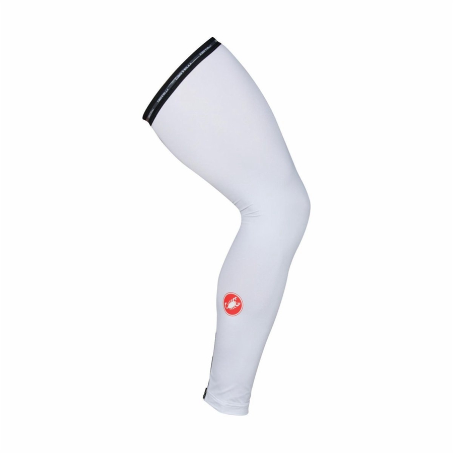 White Men Castelli UPF 50 + LIGHT LEG SLEEVES Leg Warmer | 150BZYISL