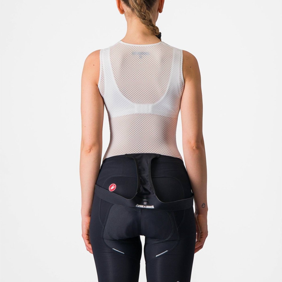 White Women Castelli PRO MESH W SLEEVELESS Base Layer | 278WPDGYJ