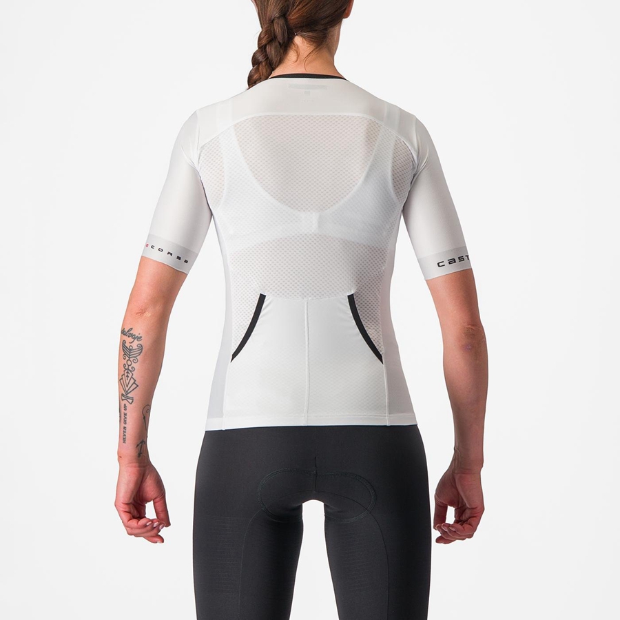 White / Black Women Castelli FREE SPEED 2 W RACE TOP Suits | 127OHWYEL